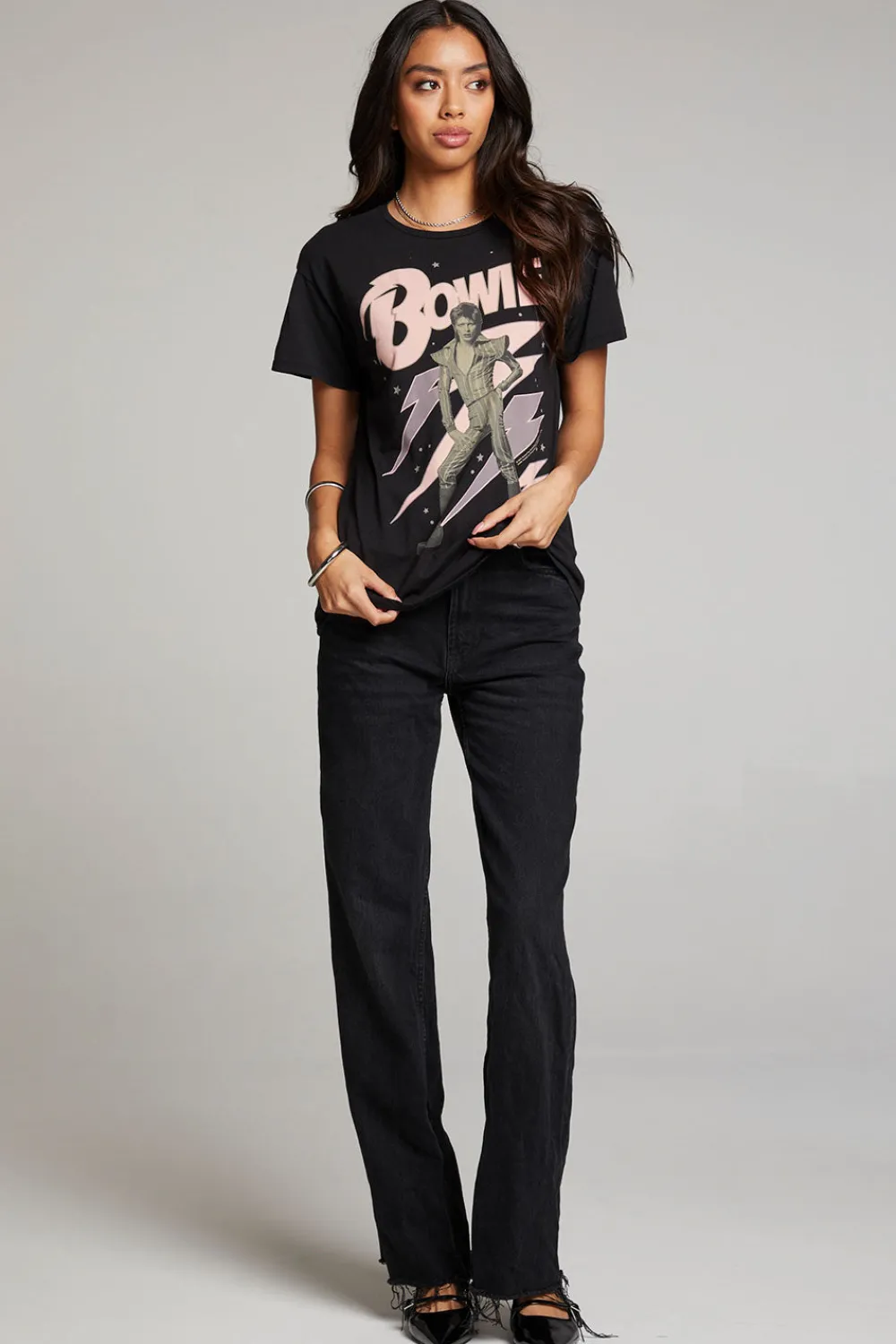 Cheap David Bowie Bolts Tee Women Loungewear|Music