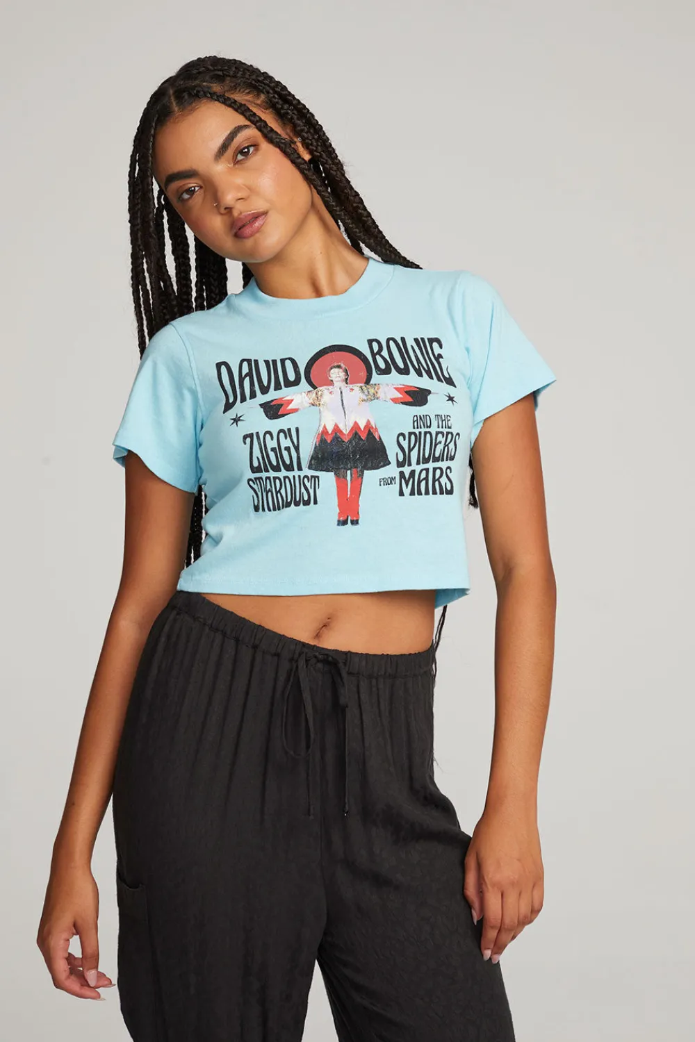 Clearance David Bowie Ziggy Stardust Crop Tee Women Loungewear|Music