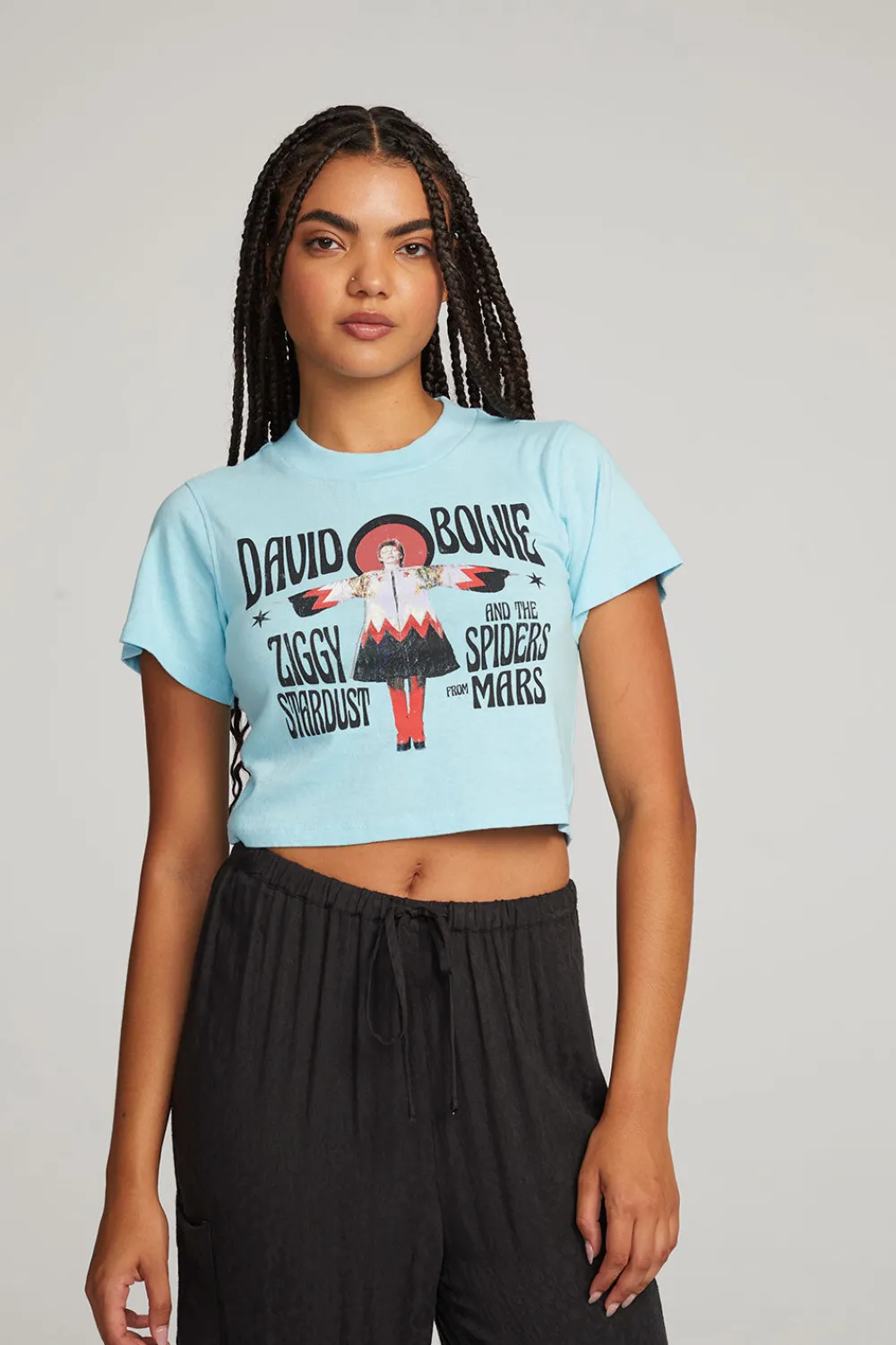 Clearance David Bowie Ziggy Stardust Crop Tee Women Loungewear|Music