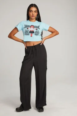 Clearance David Bowie Ziggy Stardust Crop Tee Women Loungewear|Music