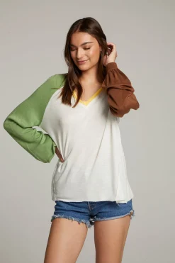 Cheap Demo White Long Sleeve Women Loungewear|Tops
