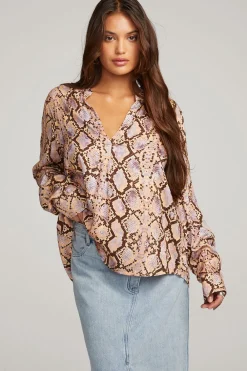 Outlet Denver Python Print Blouse Women Outerwear|Loungewear
