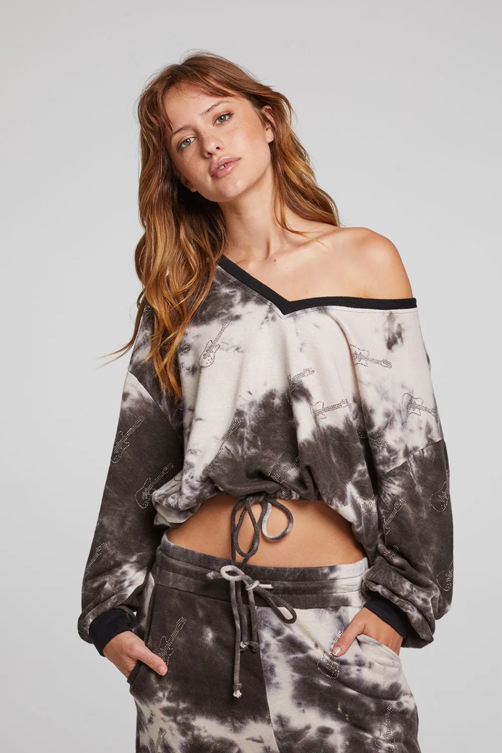Clearance Diamond Rock Cropped Pullover Women Loungewear|Graphics