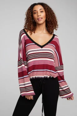 Hot Diamond Roxy Stripe Long Sleeve Women Loungewear