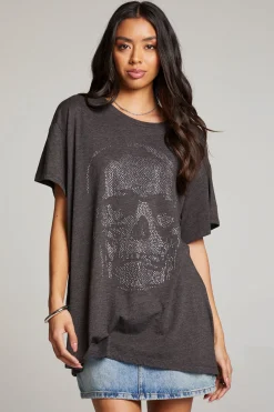 Fashion Diamond Skull Tee Women Loungewear|Graphics