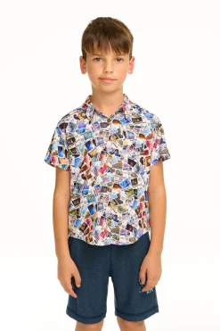 Discount Disney 100 - Air Mail Button Down Shirt Kids/BOY Boys