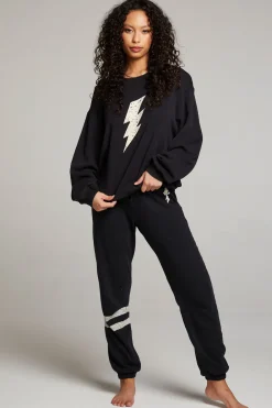 Store Distressed Bolt Sweatpant Women Loungewear|Bottoms