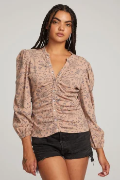 Hot Ditsy Print Long Sleeve Women Loungewear|Graphics