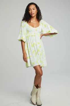 Clearance Dolce Mini Dress - Baby Blue Daisy Floral Women Loungewear|Dresses