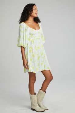 Clearance Dolce Mini Dress - Baby Blue Daisy Floral Women Loungewear|Dresses