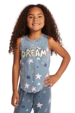 Online Dream Emb Star Girls Vintage Jersey Shirttail Muscle Kids Girls