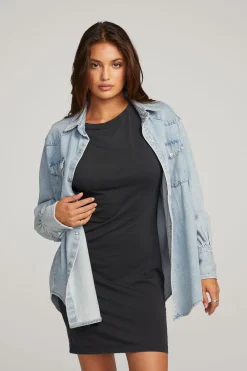 Store Elk Classic Blue Button Down Women Loungewear|Tops