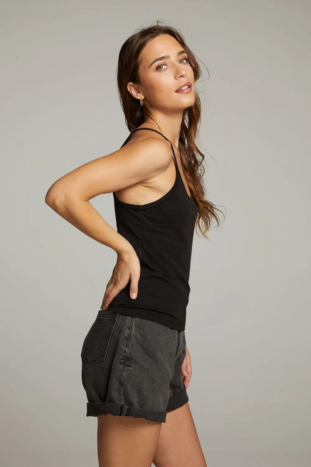 Fashion Emma Black Tank Top Women Loungewear|Tops
