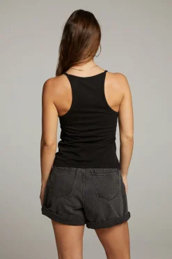 Fashion Emma Black Tank Top Women Loungewear|Tops
