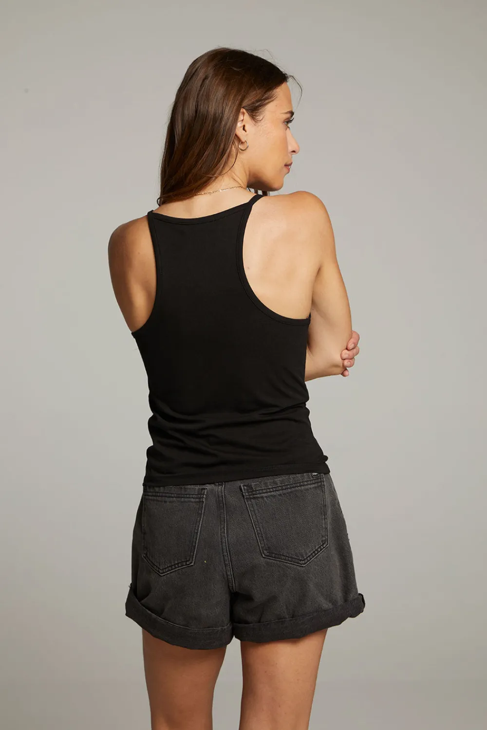 Fashion Emma Black Tank Top Women Loungewear|Tops