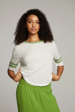Cheap Enrique White Short Sleeve Women Loungewear|Tops