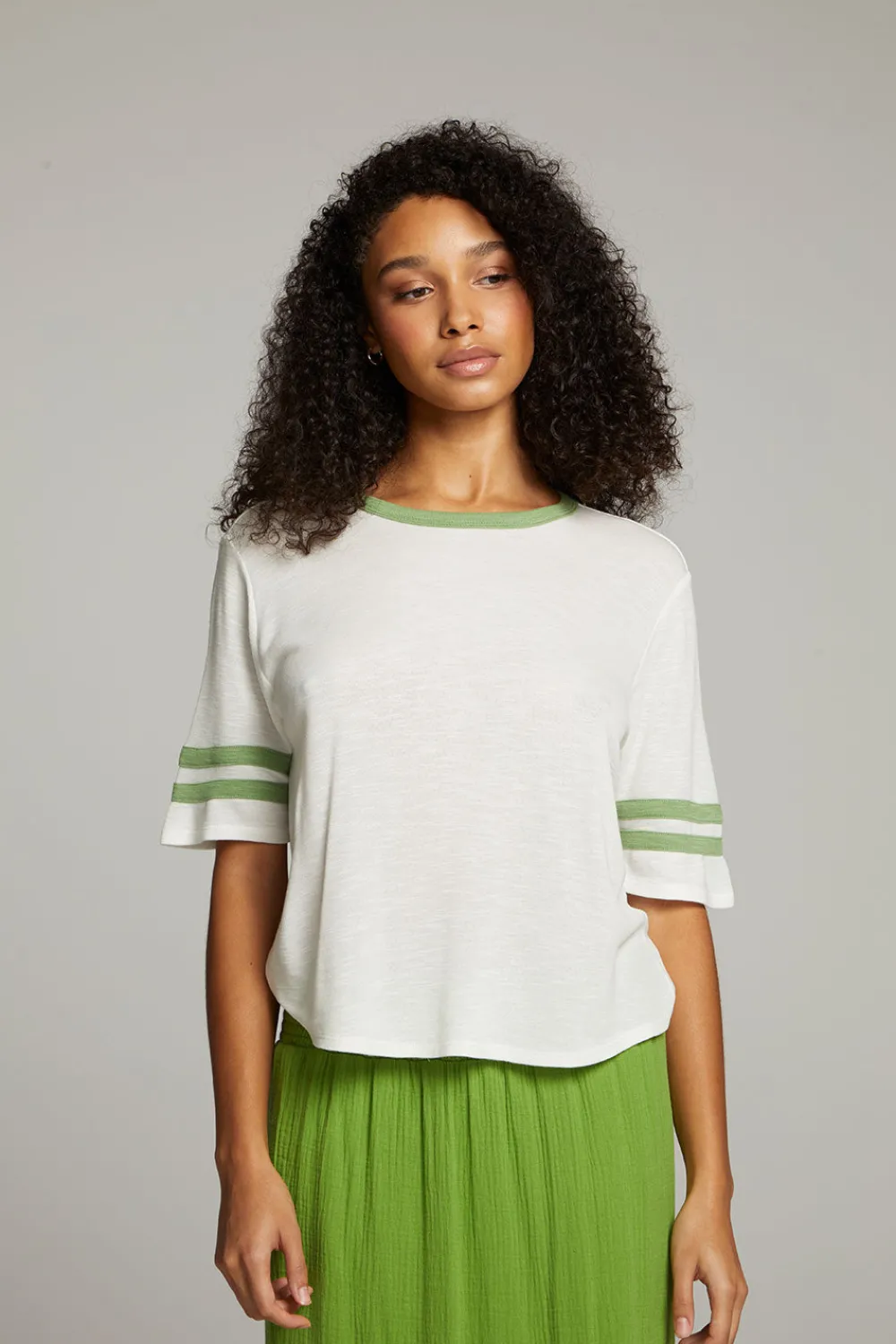 Cheap Enrique White Short Sleeve Women Loungewear|Tops