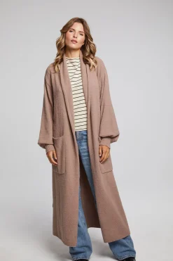 Outlet Evee Warm Taupe Maxi Cardigan Women Outerwear|Loungewear