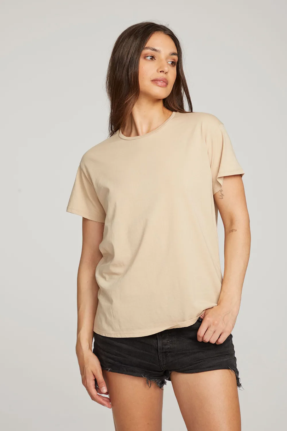 Flash Sale Everyday Essential Cappuccino Crew Neck Tee Women Loungewear|Essentials