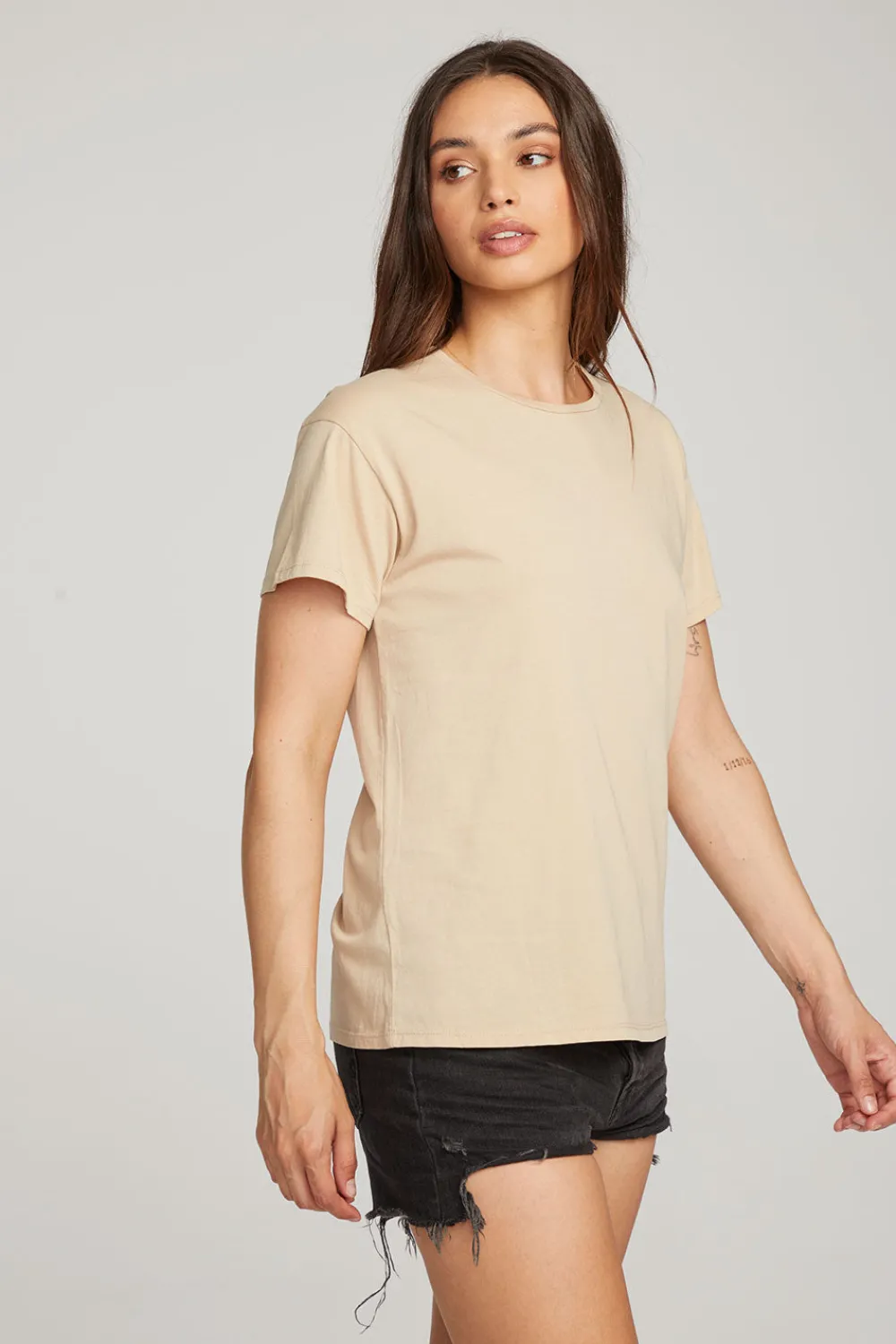 Flash Sale Everyday Essential Cappuccino Crew Neck Tee Women Loungewear|Essentials