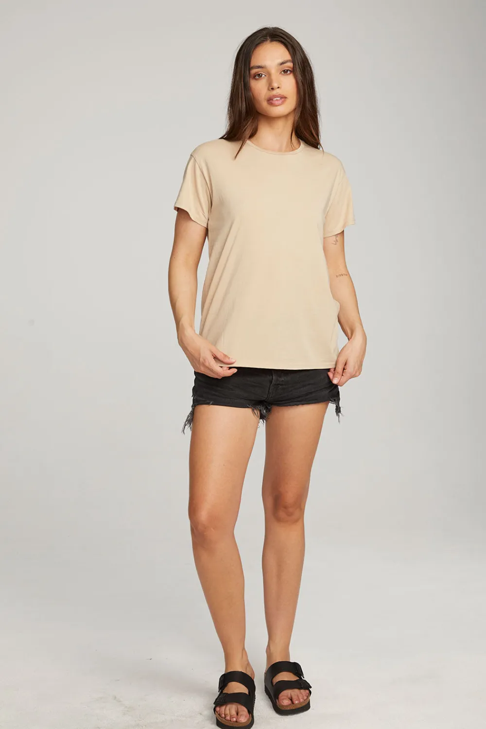 Flash Sale Everyday Essential Cappuccino Crew Neck Tee Women Loungewear|Essentials