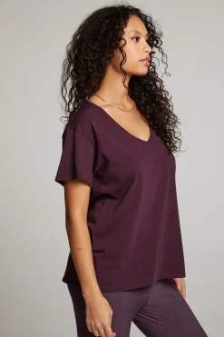 Discount Everyday Essential Plum Perfect V Neck Tee Women Loungewear|Tops