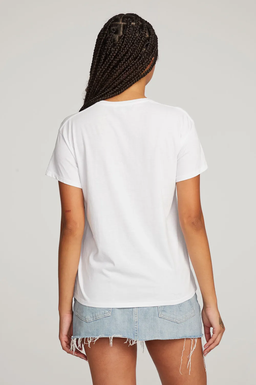 Shop Everyday Essential White Crew Neck Tee Women Loungewear|Essentials