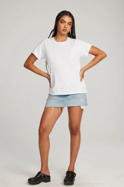 Shop Everyday Essential White Crew Neck Tee Women Loungewear|Essentials
