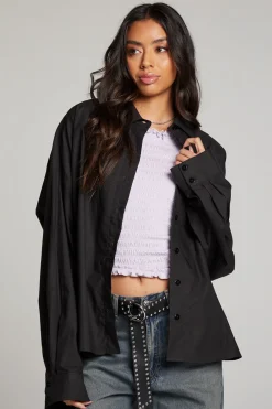 Outlet Ezra Licorice Button Up Women Loungewear|Tops