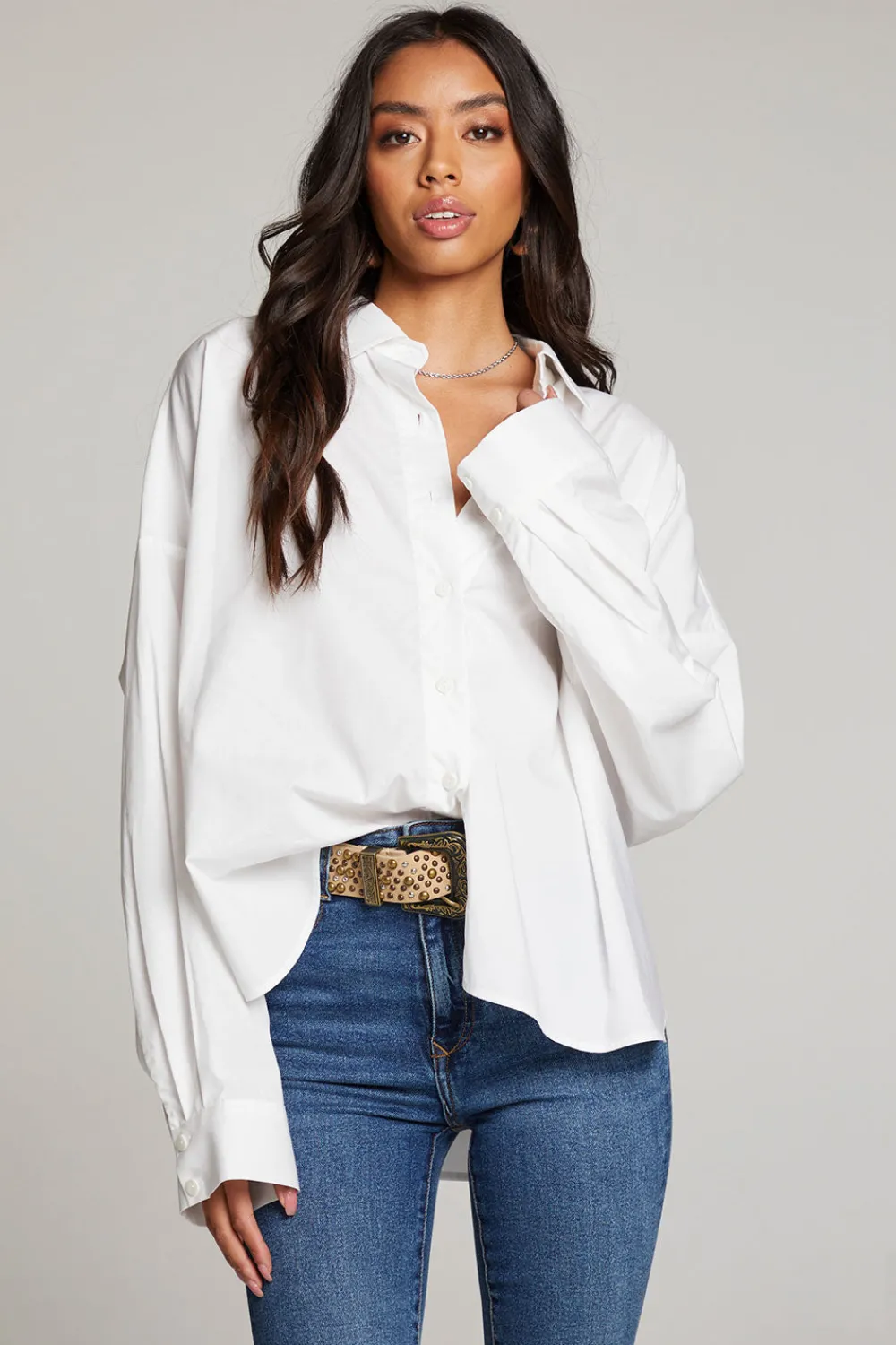 Outlet Ezra White Button Up Women Loungewear|Tops