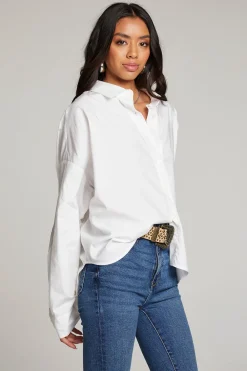 Outlet Ezra White Button Up Women Loungewear|Tops