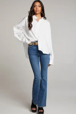 Outlet Ezra White Button Up Women Loungewear|Tops