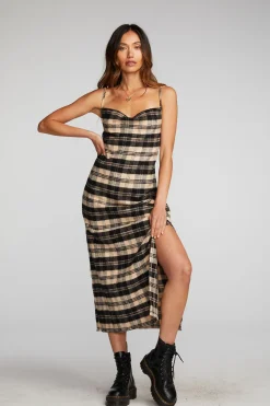 Sale Flannel Midi Slip Dress Women Loungewear|Dresses