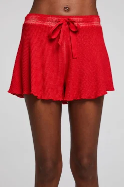 Cheap Fleur Crimson Short Women Loungewear|Bottoms