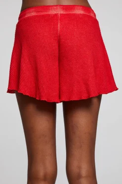 Cheap Fleur Crimson Short Women Loungewear|Bottoms