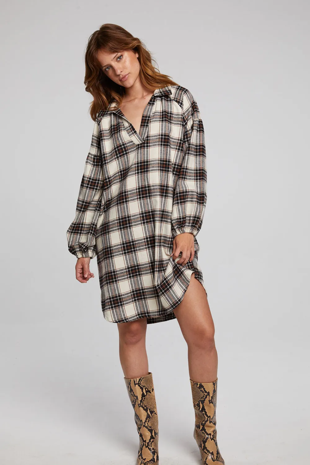Fashion Folk Americana Plaid Mini Dress Women Loungewear|Dresses