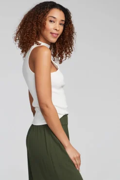Cheap Fox Bright White Tank Women Loungewear|Tops