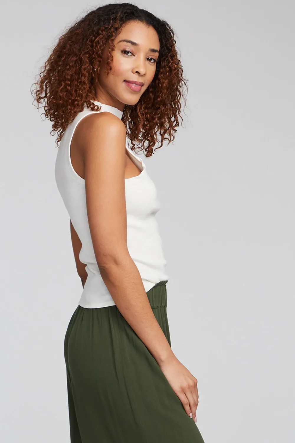 Cheap Fox Bright White Tank Women Loungewear|Tops