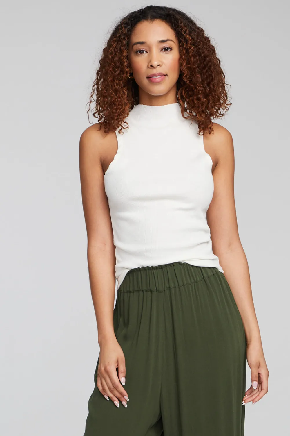 Cheap Fox Bright White Tank Women Loungewear|Tops
