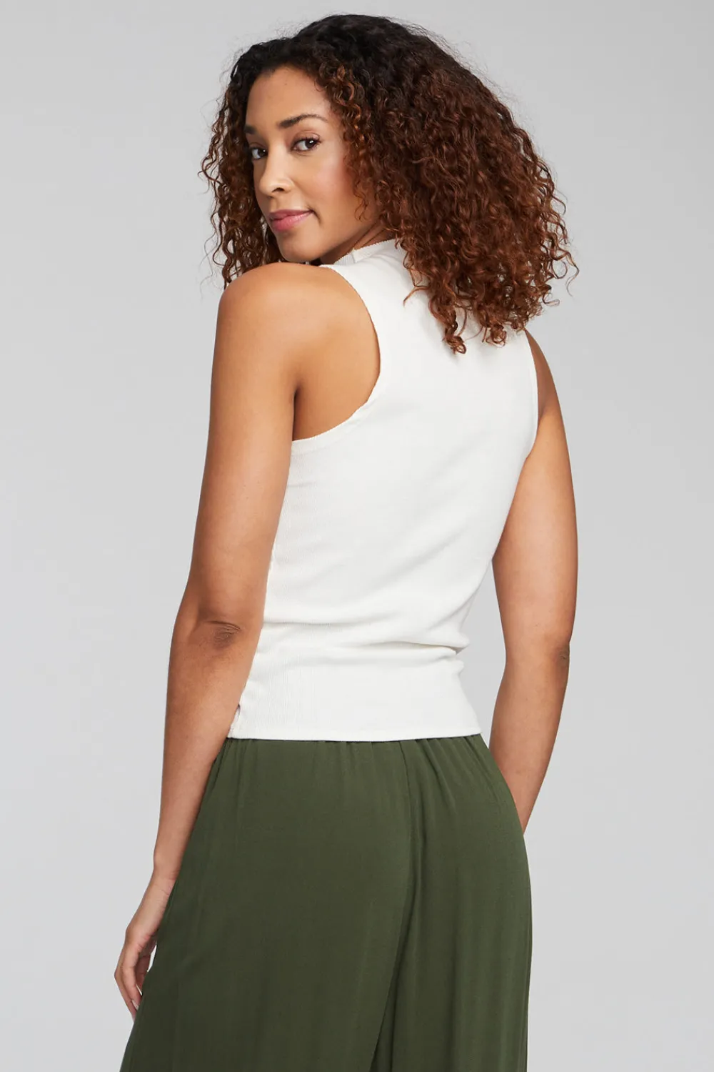 Cheap Fox Bright White Tank Women Loungewear|Tops