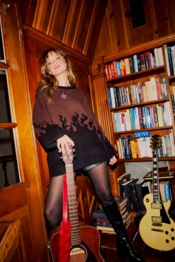 Flash Sale Foxy Sweater Flames Golden Pullover Women Outerwear|Loungewear