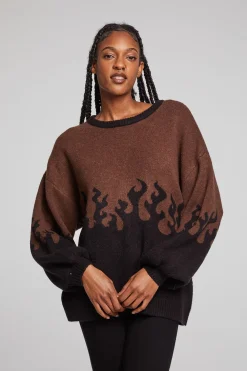 Flash Sale Foxy Sweater Flames Golden Pullover Women Outerwear|Loungewear