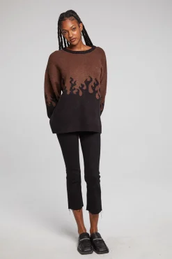 Flash Sale Foxy Sweater Flames Golden Pullover Women Outerwear|Loungewear