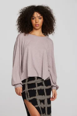 Hot Gauze Jersey Long Sleeve Tee Women Loungewear|Tops