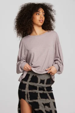 Hot Gauze Jersey Long Sleeve Tee Women Loungewear|Tops