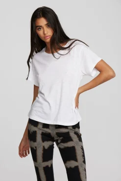 Online Gauze Jersey Oversized Crewneck Tee Women Loungewear|Tops