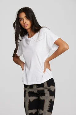 Online Gauze Jersey Oversized Crewneck Tee Women Loungewear|Tops