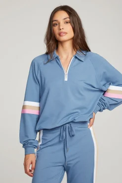 Cheap Gilette Vintage Blue Pullover Women Loungewear|Tops