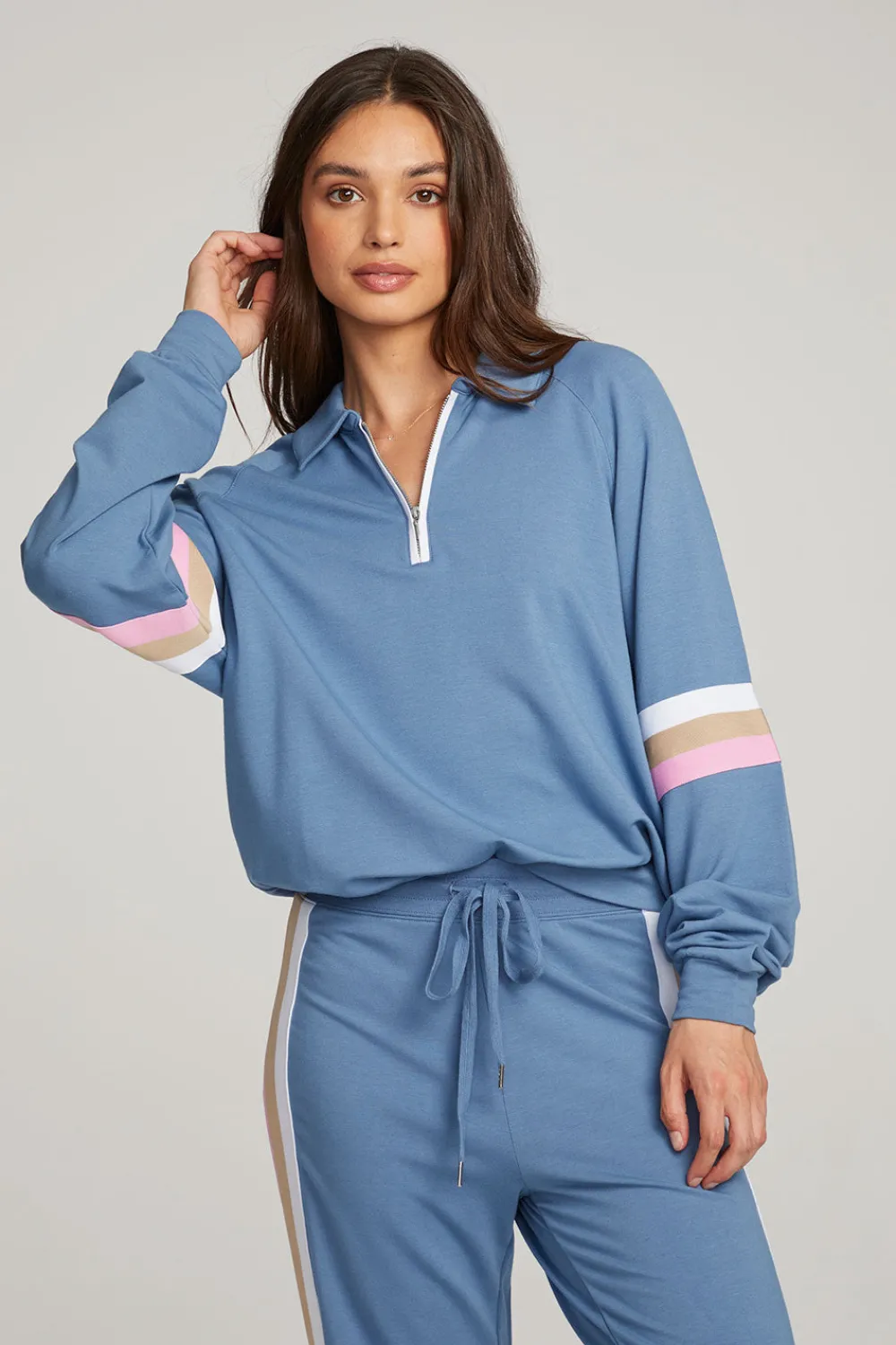 Cheap Gilette Vintage Blue Pullover Women Loungewear|Tops
