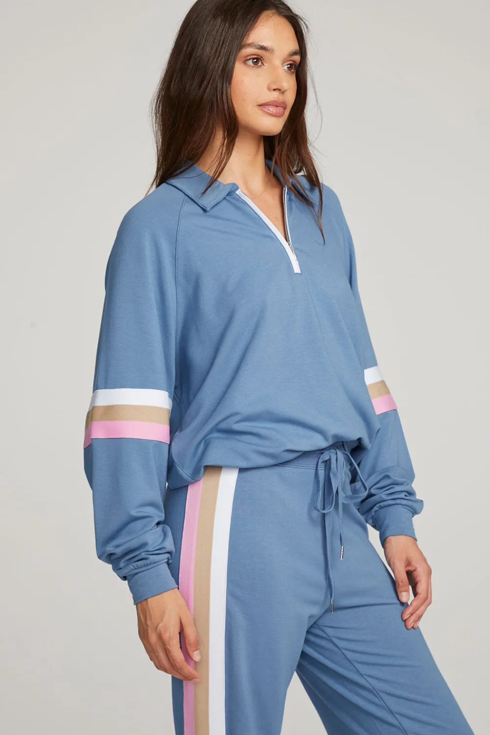 Cheap Gilette Vintage Blue Pullover Women Loungewear|Tops